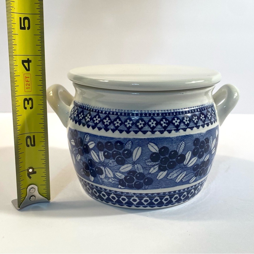 Vintage Arabia Finland Lingonberry Ceramic Butter Jam Jar Pot Raija Uosikkinen - Picture 3 of 14